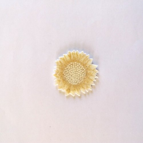 Thermocollant - fleur - beige / crème - 40mm - écusson à coudre - e45