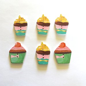 10 Boutons gâteaux cake cupcakes en bois Boutons bois 10 Boutons gâteaux cake cupcakes en bois Boutons bois