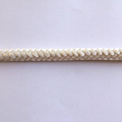 1m de cordon ivoire - stephanoise - polyester + gomme - 10mm - ab2122