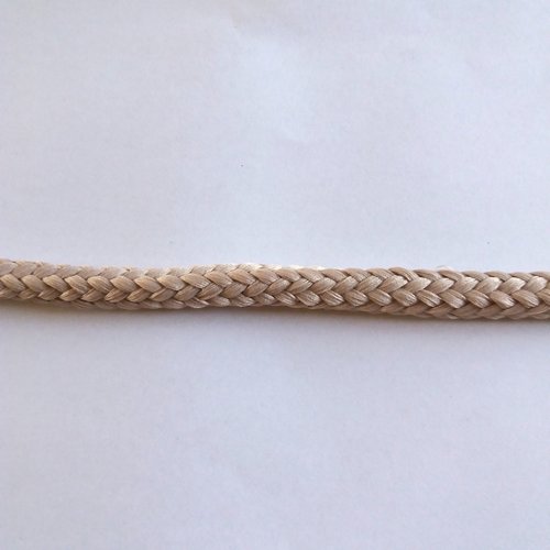 1m de cordon beige - polyester et élastodienne - 10mm - ab2119