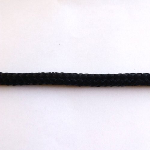 1m de cordon noir - polyester - 10mm - ab2120