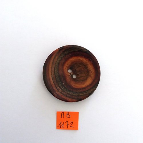 1 bouton en résine marron dégradé - 44mm - ab1172