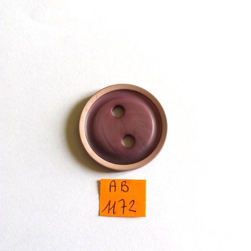 1 bouton en résine mauve - 34mm - ab1172