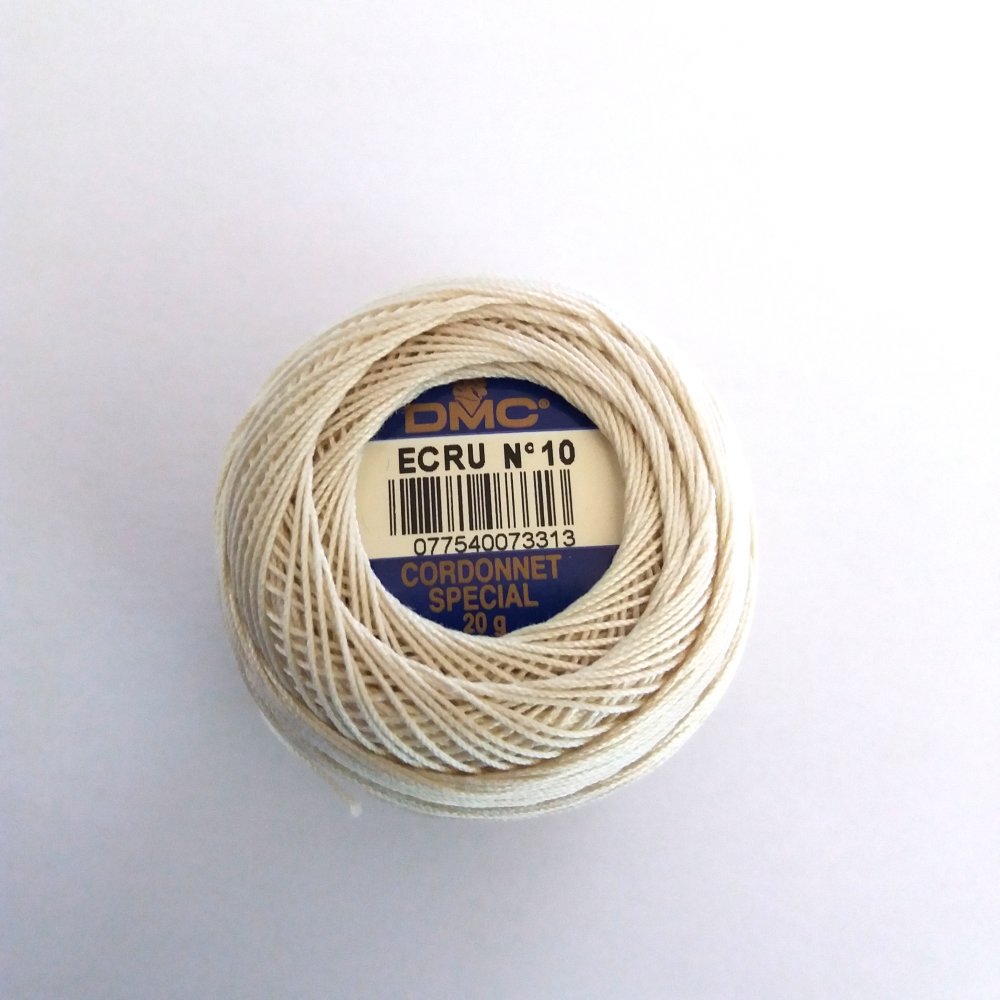 Fil coton pour crochet - cordonnet spécial - écru n°40 - dmc