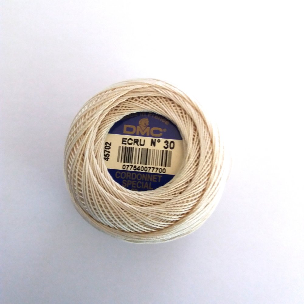 Fil coton pour crochet - cordonnet spécial - écru n°30 - dmc