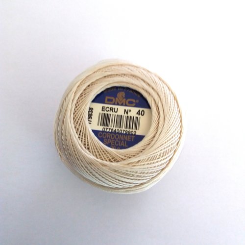 Fil coton pour crochet - cordonnet spécial - écru n°40 - dmc - ab1616