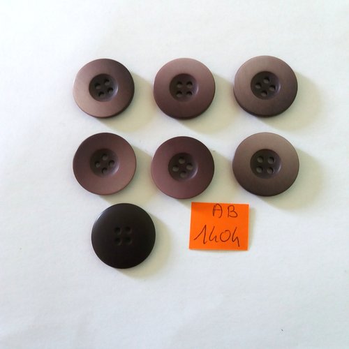 7 boutons en résine violet - 22mm - ab1404