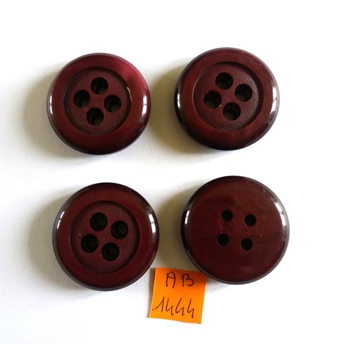 4 boutons en résine violine - 35mm - ab1444
