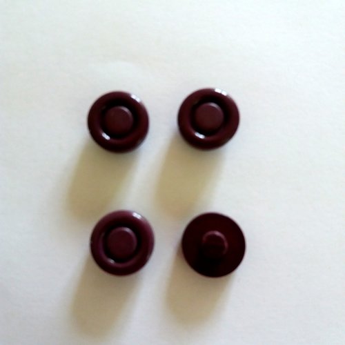 4 boutons en résine violet - 18mm - 1080mp