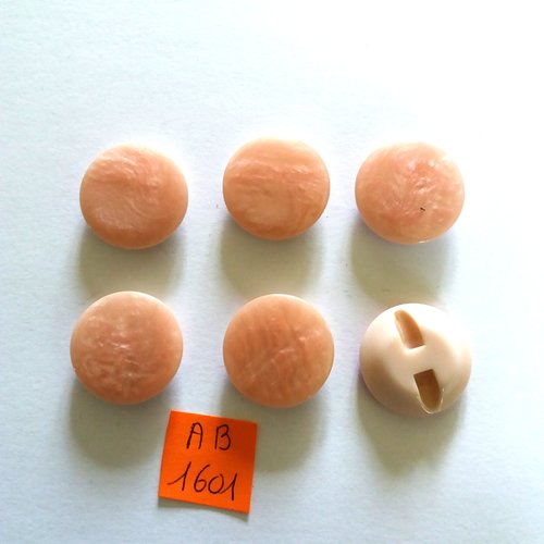 7 boutons en résine rose - 23mm - ab1601