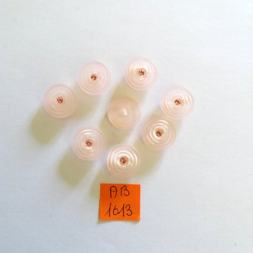 8 boutons en résine rose - 15mm - ab1613