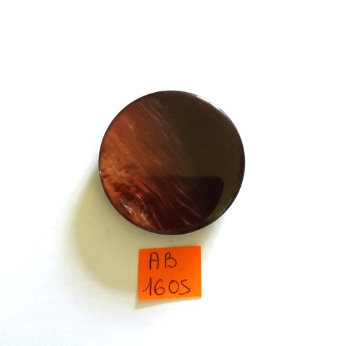 1 bouton en résine bordeaux dégradé - 44mm - ab1605