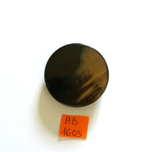 1 bouton en résine marron - 44mm - ab1605
