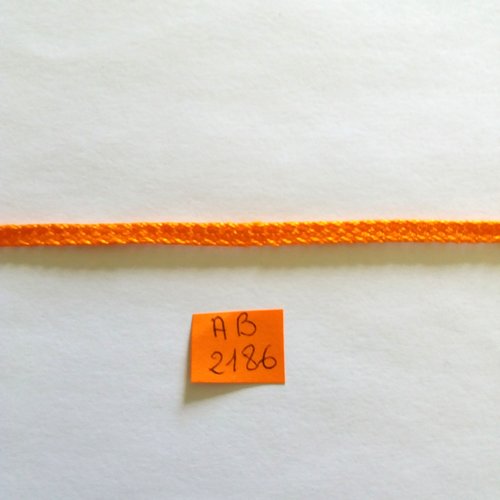 5m de cordelette plate orange - 4mm - ab2186