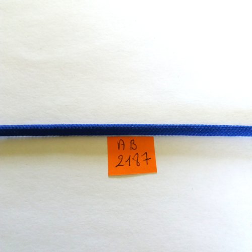 3m de cordon lacet en coton bleu roi - stephanoise - 4mm - ab2187