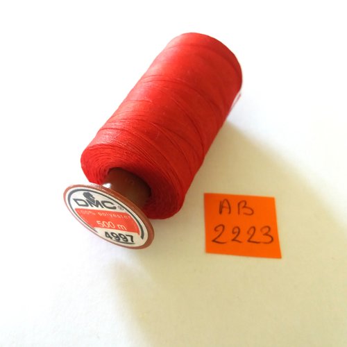 Fil a coudre - rouge 4997 - 500m - 100% polyester - dmc - ab2221