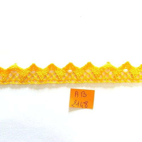 1m de dentelle jaune tournesol - stephanoise - 20mm de large - ab2148