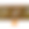 1m de ruban de noel - vert doré et blanc - 70mm de large - ab2202