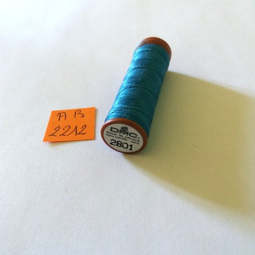 Fil coton bleu 2801 - dmc - tubino 100m - ab2212