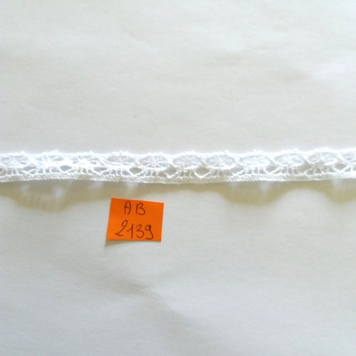 1m de dentelle blanche - coton - 10mm de large - ab2139