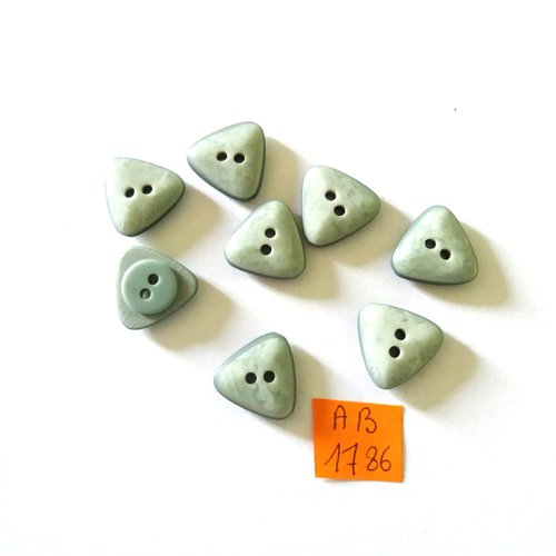 8 boutons en résine vert - 15mm - ab1786