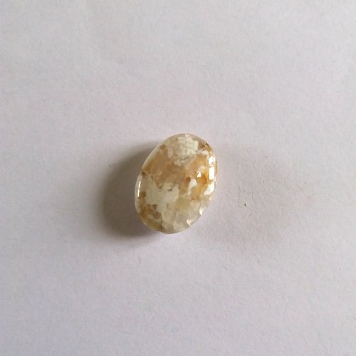 1 perle gemme - agate feu - couleur beige - 18x25mm - 760div