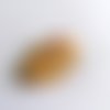 1 perle en agate - perle gemme - beige et marron - 40x30mm - 760div