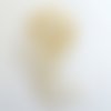 Thermocollant - fleur - sequin jaune et perle blanche - 14cm sur 70mm - écusson à coudre - e94