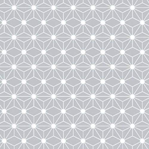 Coupon tissu coton – étoile graphique grise - 40x50cm