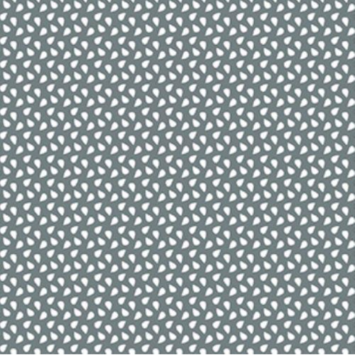 Coupon tissu coton – goutte de pluie sur fond gris / bleu - 40x50cm