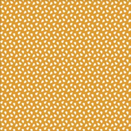 Coupon tissu coton – goutte de pluie sur fond jaune tournesol - 40x50cm