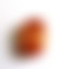 1 perle en agate - 1 perle gemme - beige et marron - 40x30mm - 760div n°2