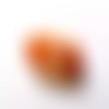 1 perle en agate - 1 perle gemme - beige et marron - 40x30mm - 760div n°3