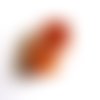 1 perle en agate - 1 perle gemme - beige et marron - 40x30mm - 760div n°6