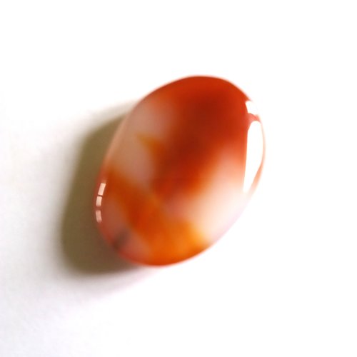 1 perle en agate - 1 perle gemme - beige et marron - 40x30mm - 760div n°6