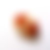 1 perle en agate - 1 perle gemme - beige et marron - 40x30mm - 760div n°4