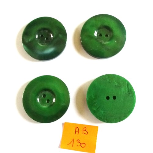 4 boutons en bakélite vert - 34mm - ab130