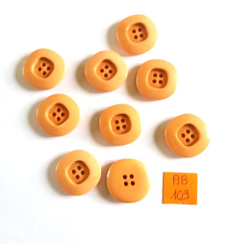 9 boutons en résine rose - 21x21mm - ab109