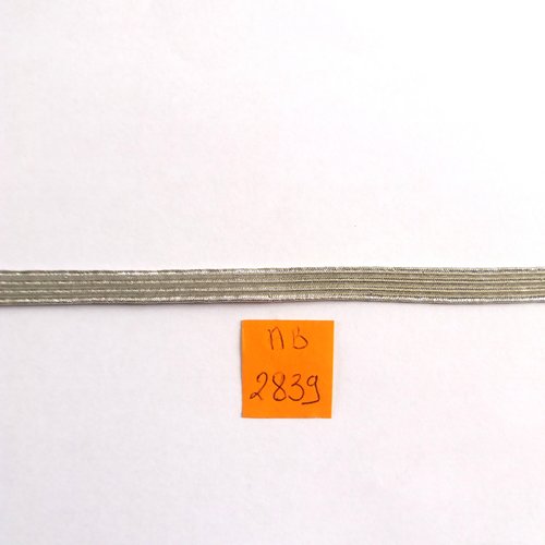 1m d' élastique argenté - polyester - 7mm