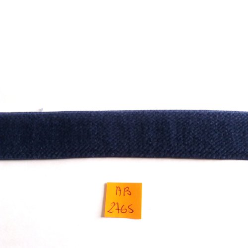 1m d'élastique bleu foncé en velours - 25mm - ab2765