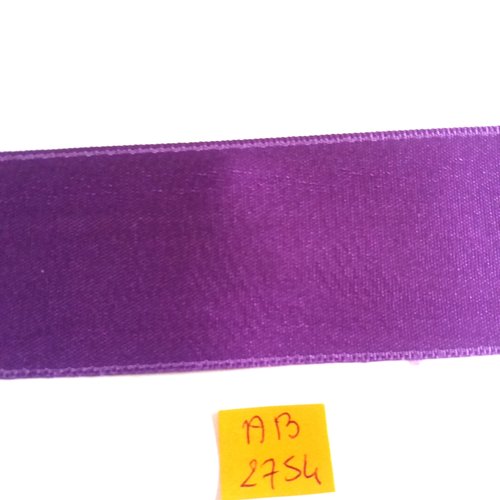 3,30m de ruban satin double face violet - polyester -38mm - ab2754