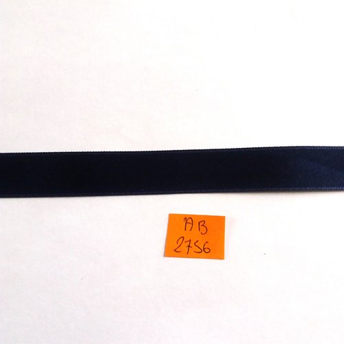 2m de ruban satin double face bleu foncé - stephanoise - polyester - 15mm - ab2756