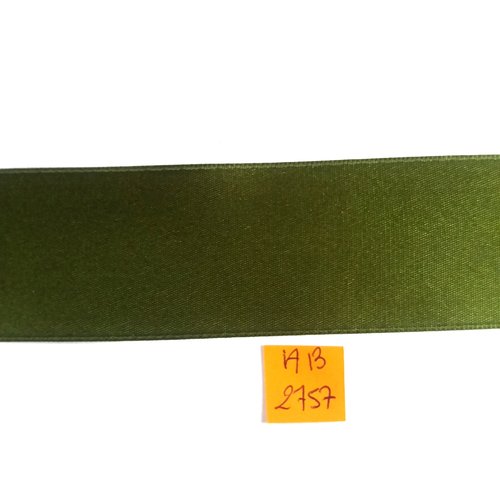 1m de ruban satin double face vert - stephanoise - polyester - 38mm - ab2757