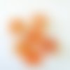 5 boutons en résine orange transparent - 20mm - ab1870