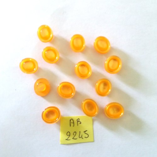 13 boutons en résine orange - 10x12mm - ab2245