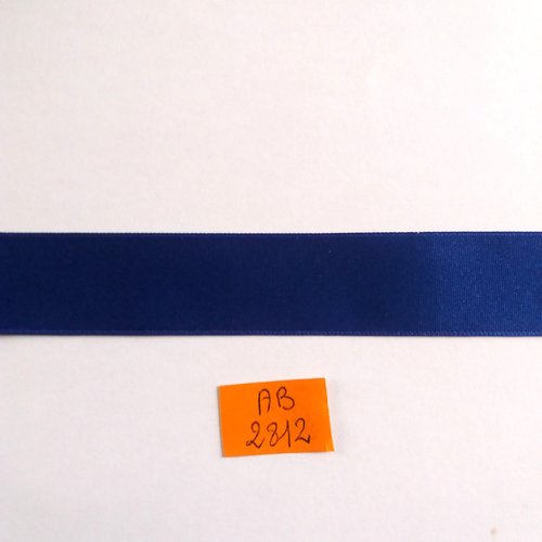 1m de ruban satin double face - bleu roi - polyester - 23mm - ab2812