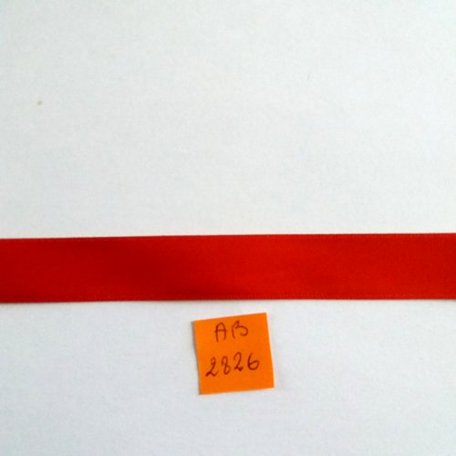 2m de ruban satin double face rouge - frou-frou - polyester - 15mm - ab2826