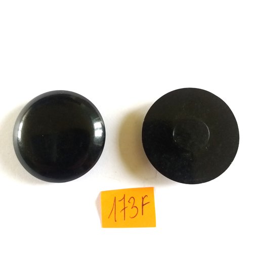 2 boutons en résine noir - 35mm - 173f