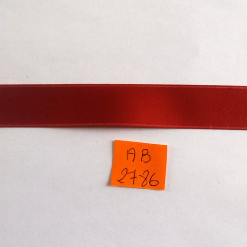 2m de ruban satin double face rouge - frou-frou - polyester - 15mm - ab2786