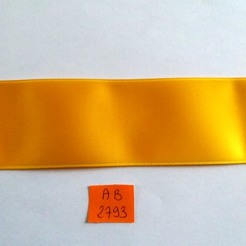 1m de ruban satin double face jaune - polyester - 40mm - ab2793